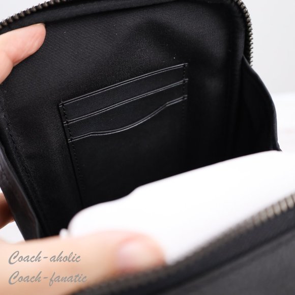 NWT Coach C8237 Stanton Crossbody In Signature Jacquard in Gunmetal/Black - Picture 14 of 14